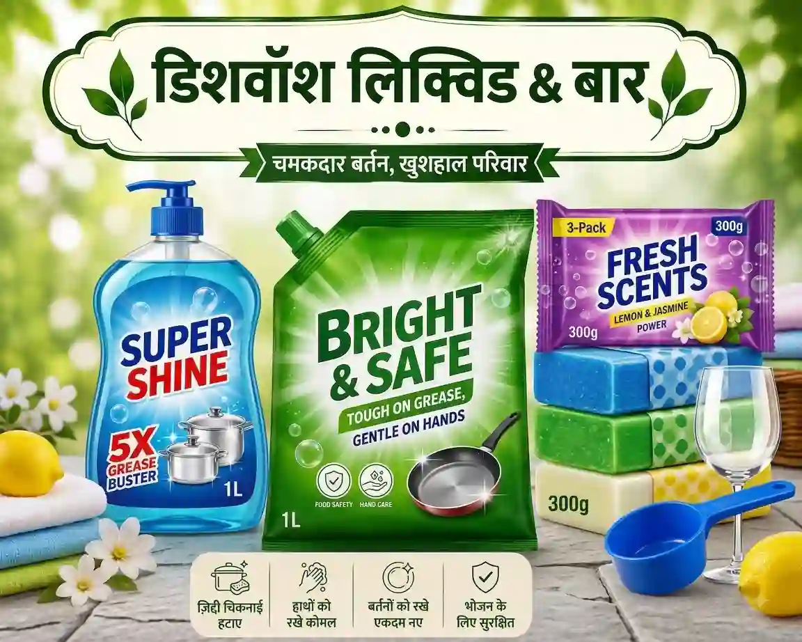 Dishwash Liquid & Bars बर्तन धोने का लिक्विड