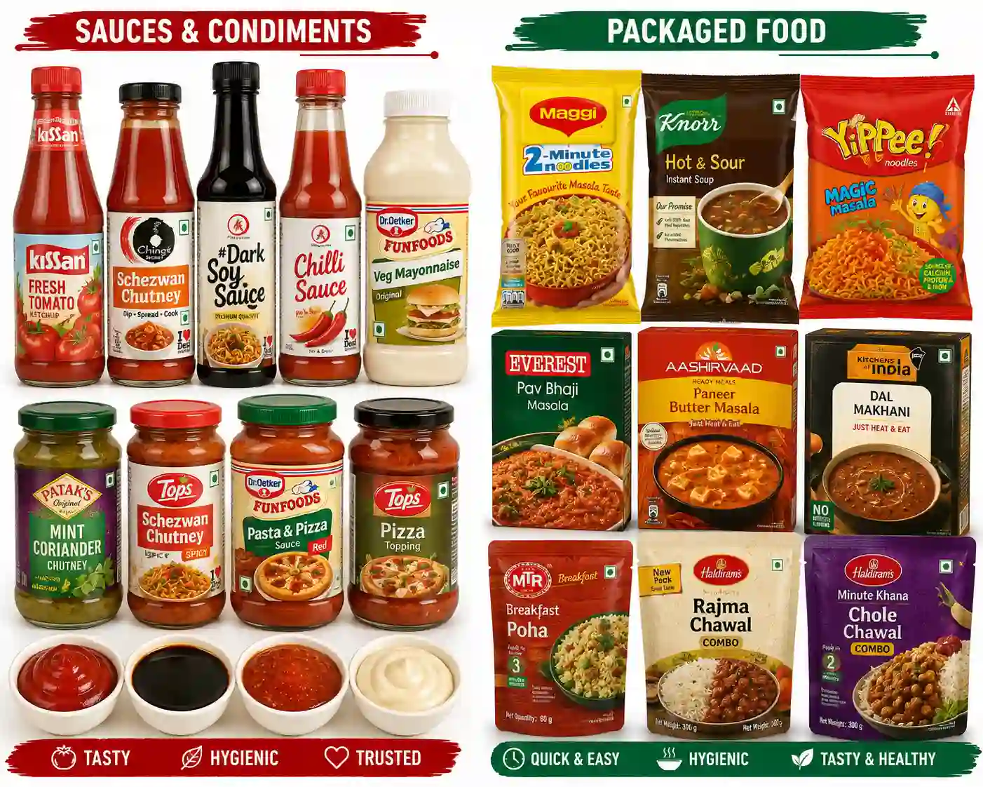 Sauces & Packaged Food सॉस और पैकेज्ड फूड